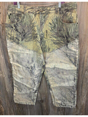 Cabela's Denim Hunting Jeans Size 40x30 Camo Seclusion Open Country Brushguard